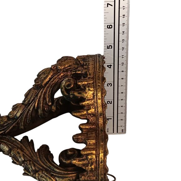 Vintage Wall Shelf Gold Ornate Italian Rococo Hollywood Regency Plastic 9x8x4.5 - Picture 16 of 16